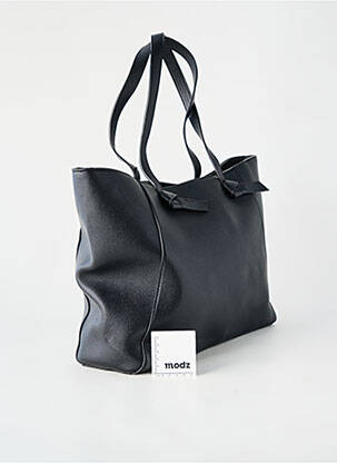 Sac poignée 2 anses de portée noir PIECES femme