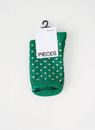 Chaussettes vert PIECES femme
