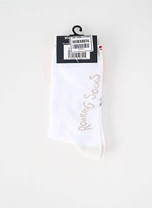 Chaussettes blanc ROARING SOCKS homme