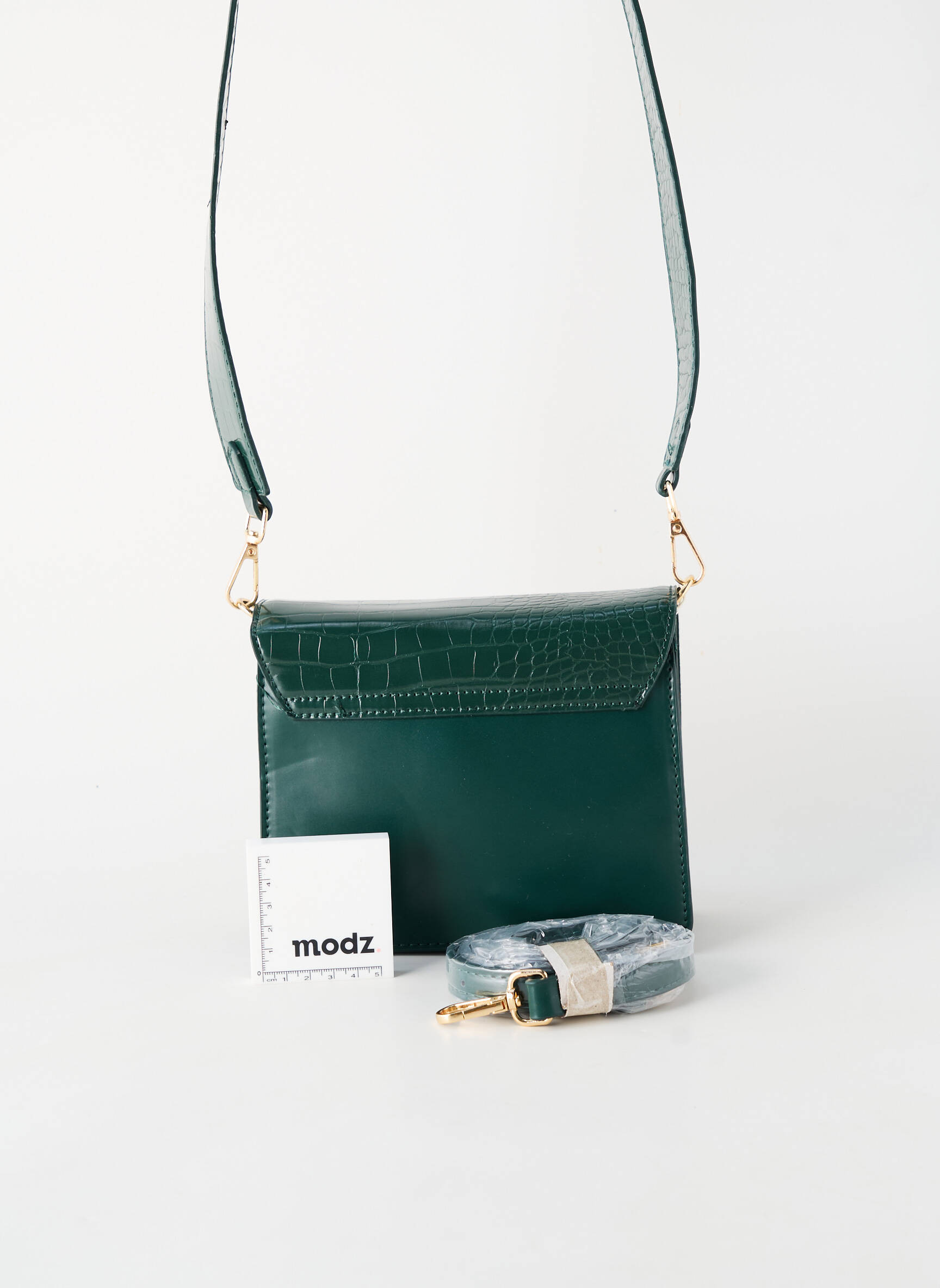 Sac fermeture rabat pressionné vert ONLY femme