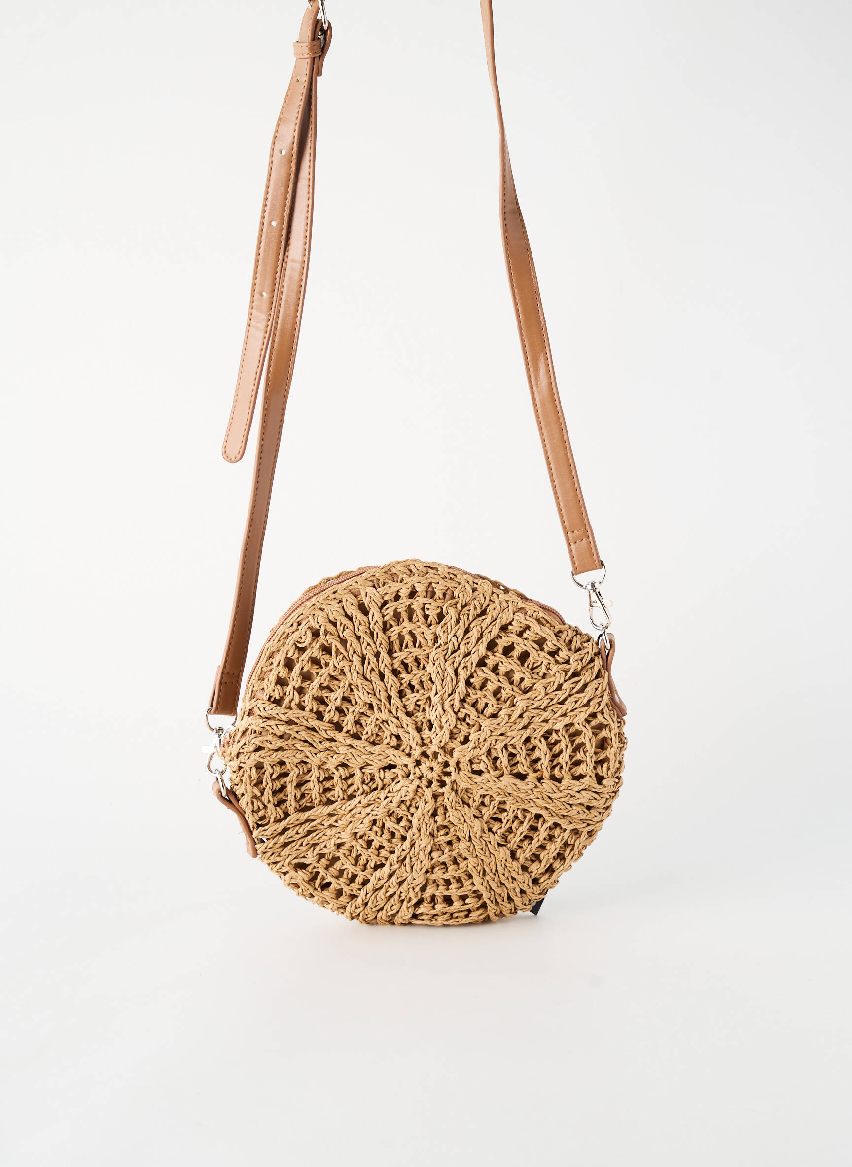 Sac fermeture zippée beige PIECES femme