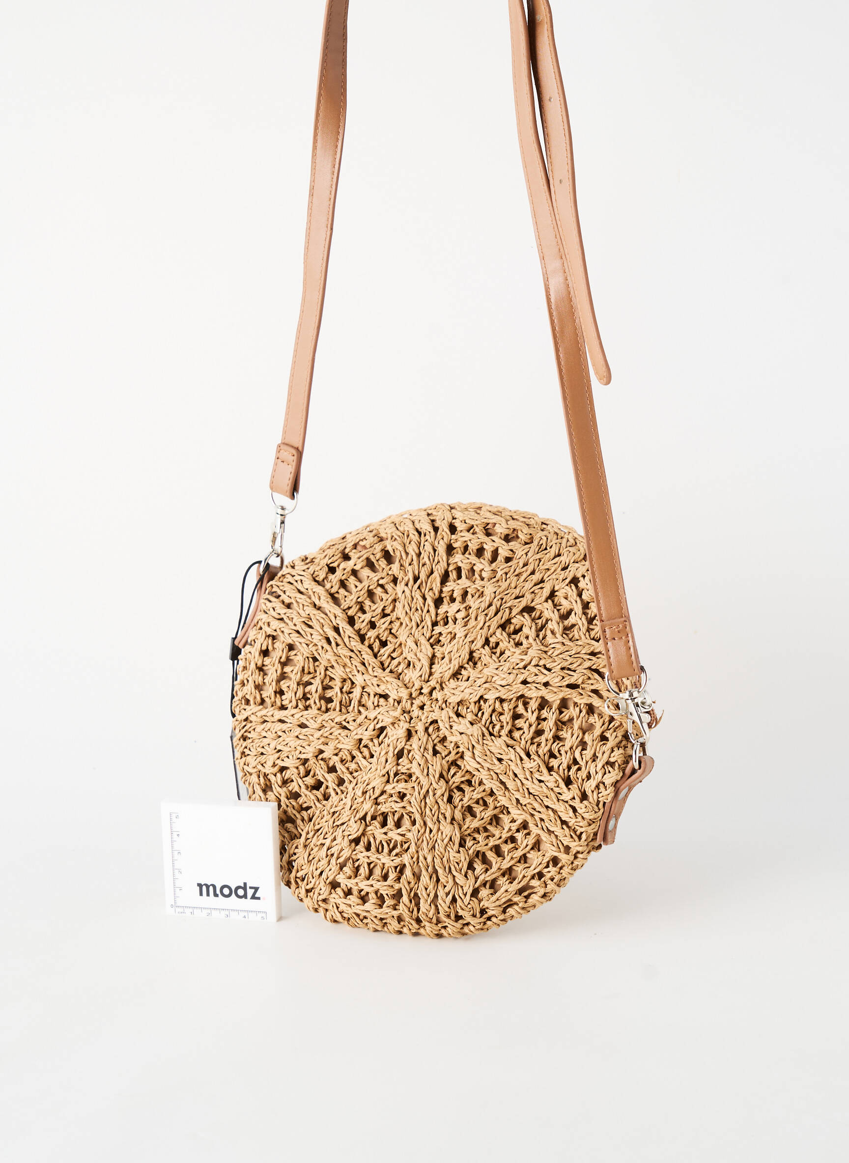 Sac fermeture zippée beige PIECES femme