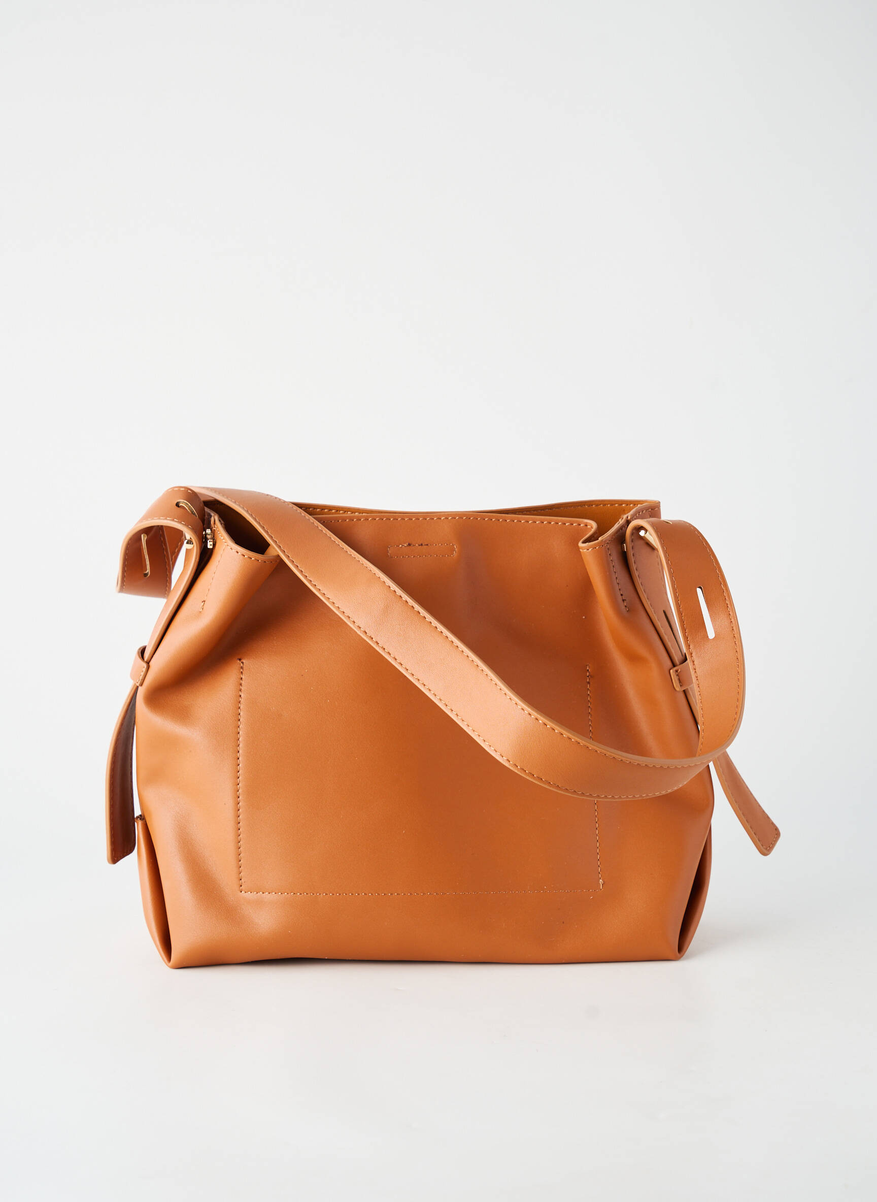 Sac fermeture fermeture aimantée marron PIECES femme
