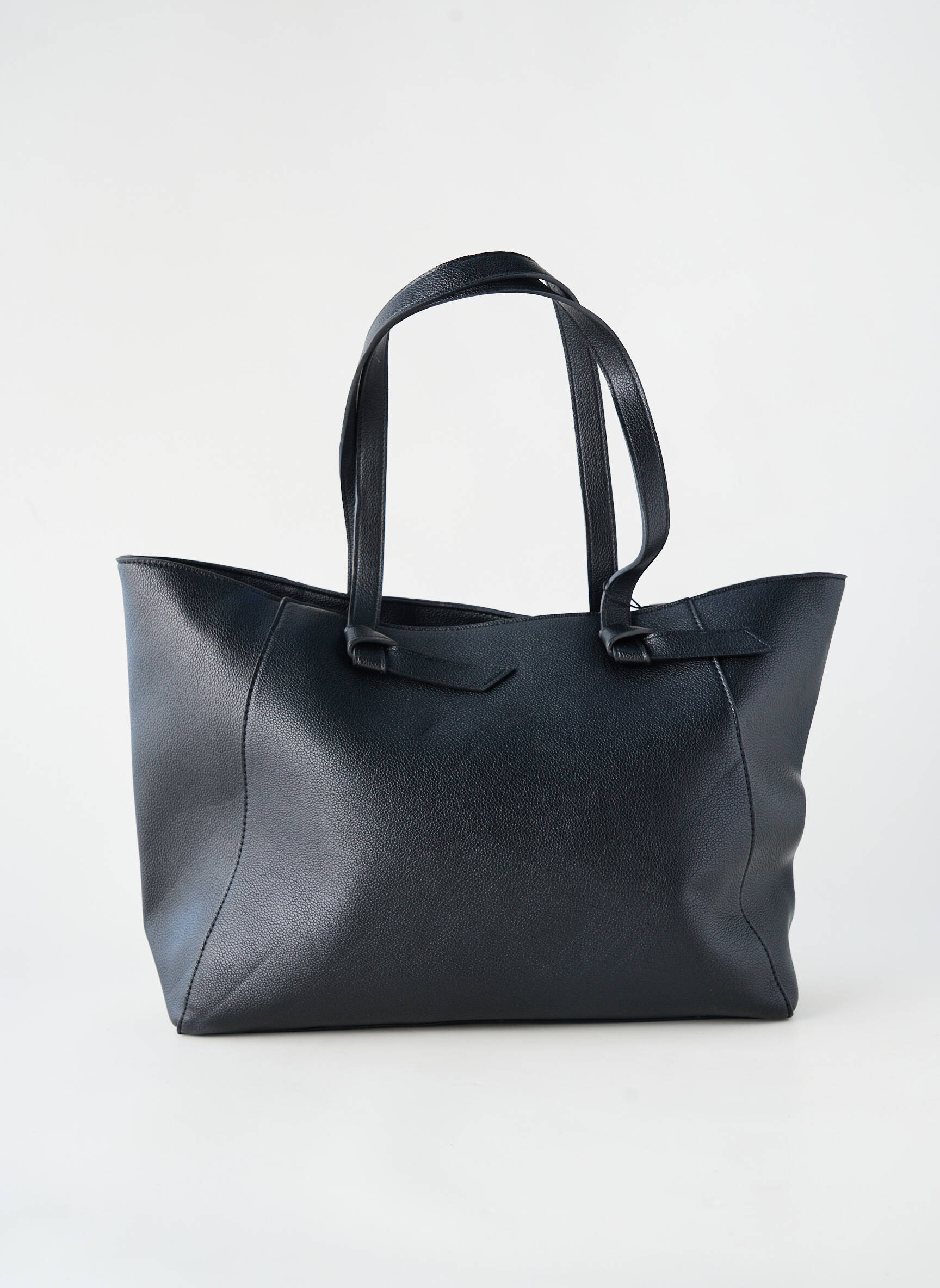 Sac poignée 2 anses de portée noir PIECES femme