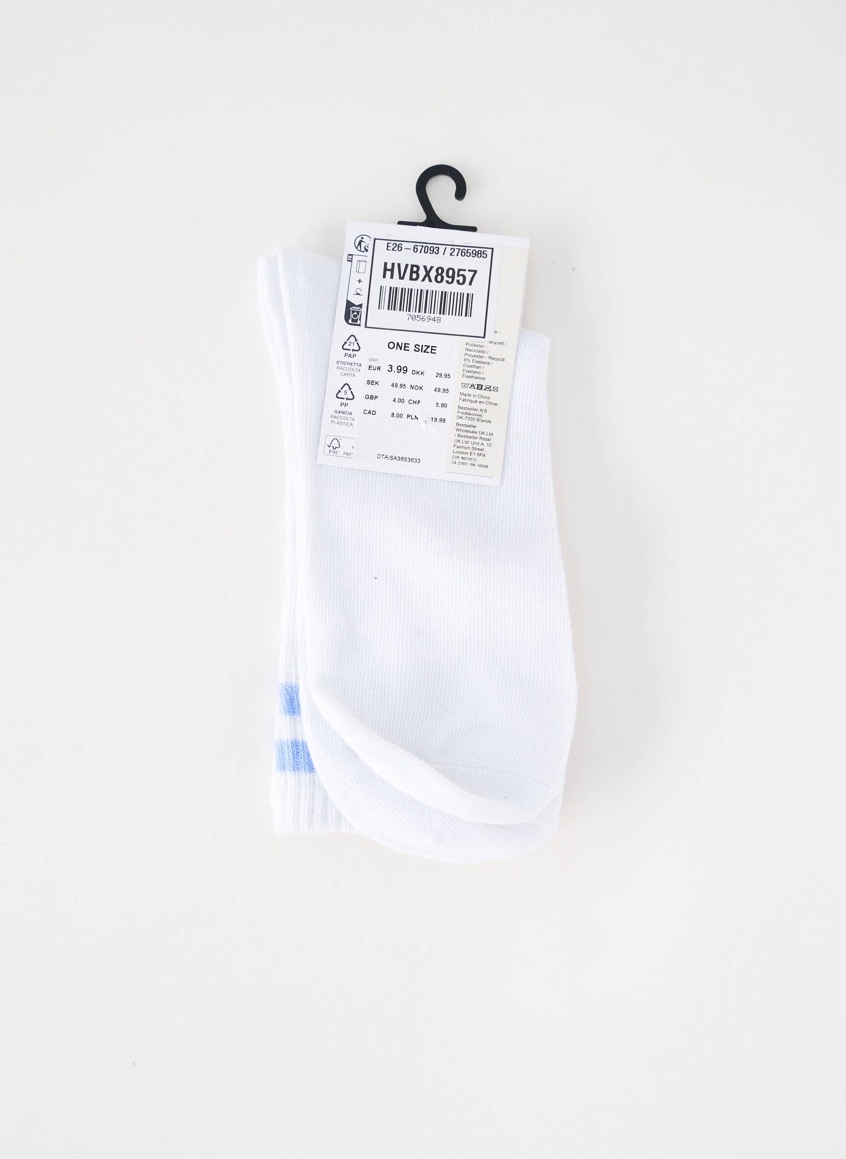 Chaussettes blanc PIECES femme
