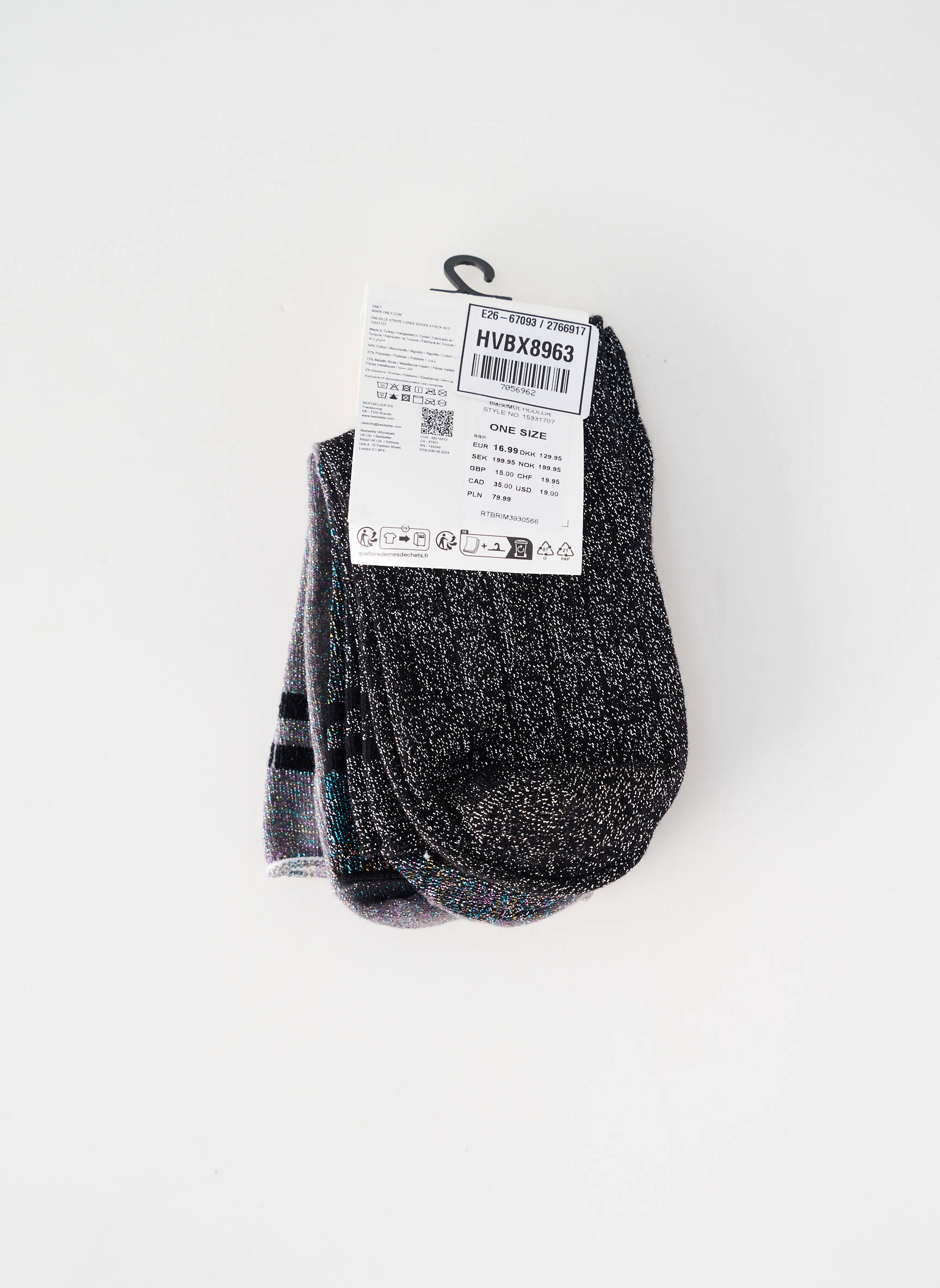 Chaussettes noir ONLY femme