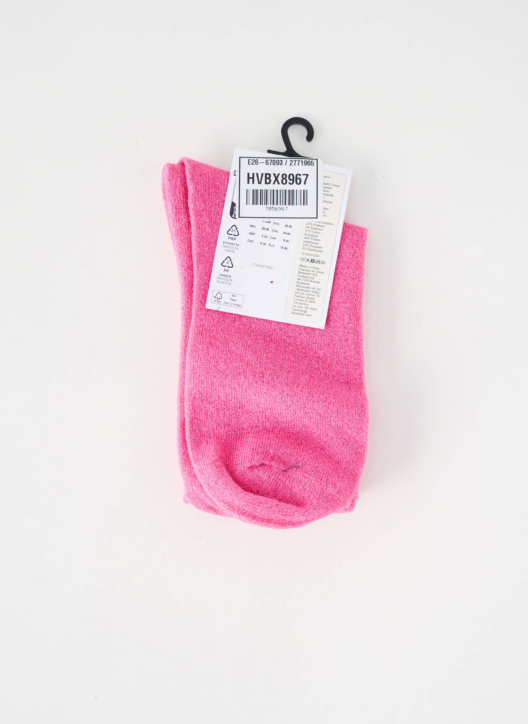 Chaussettes rose PIECES femme