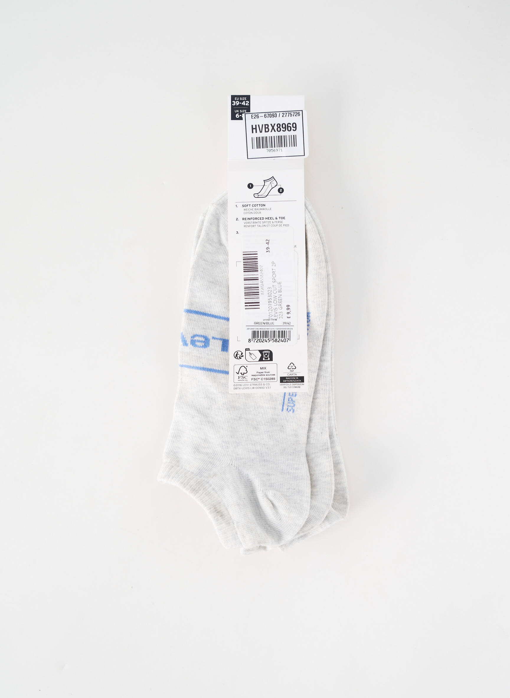 Chaussettes gris LEVI'S homme