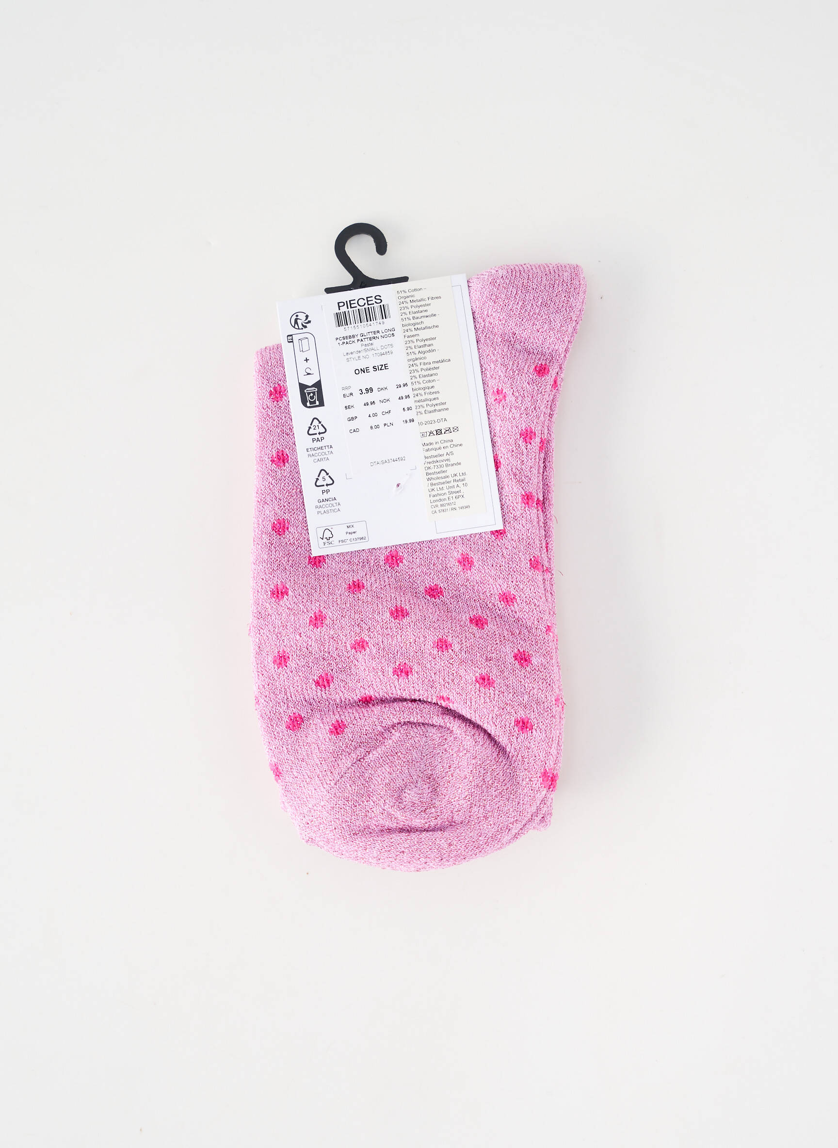 Chaussettes violet PIECES femme