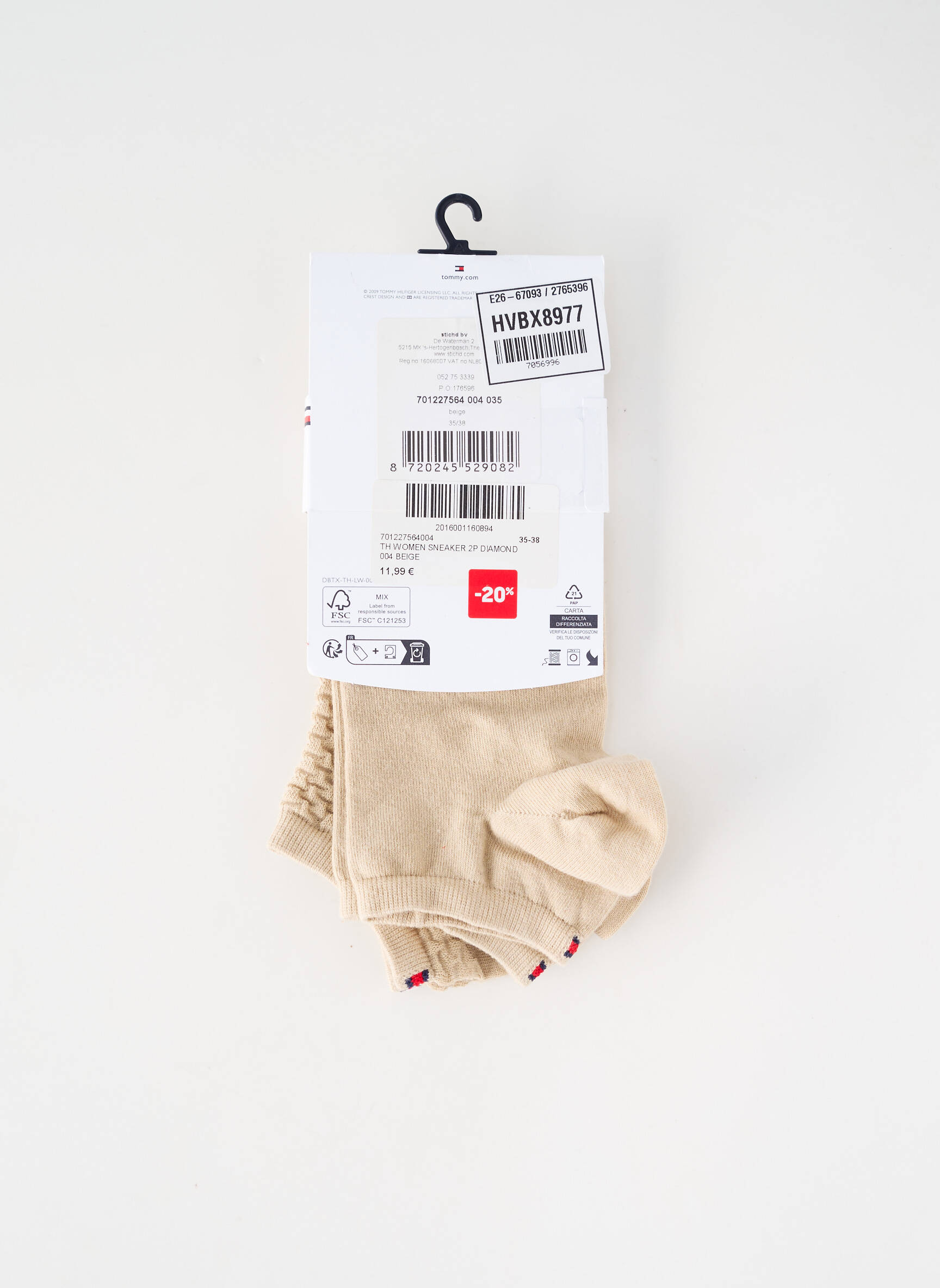 Chaussettes beige TOMMY HILFIGER femme