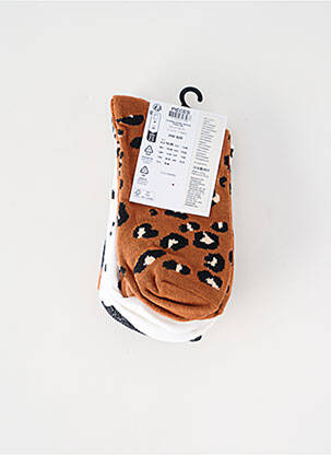 Chaussettes marron PIECES femme