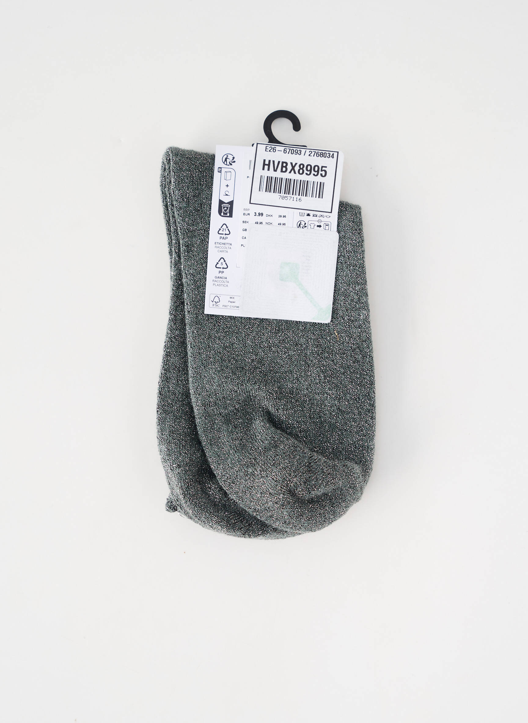 Chaussettes vert PIECES femme