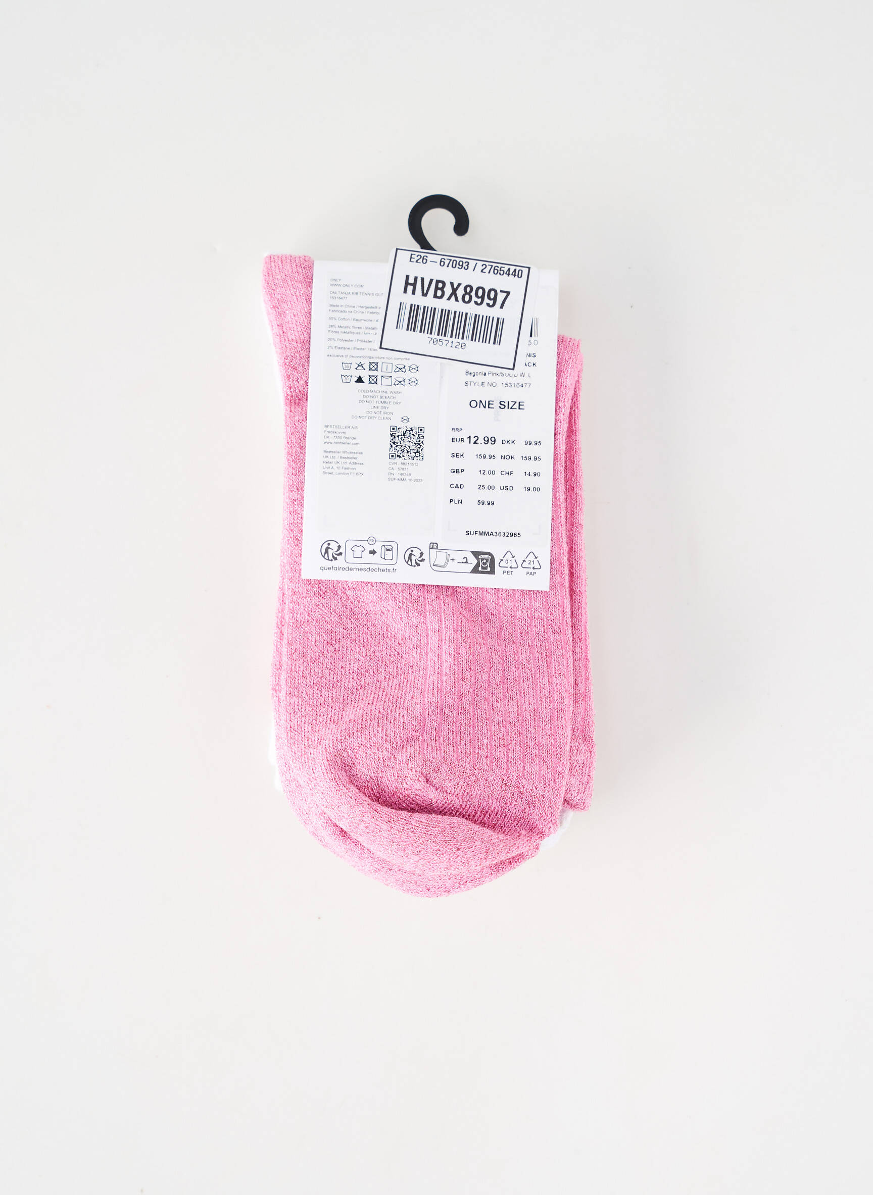 Chaussettes rose ONLY femme