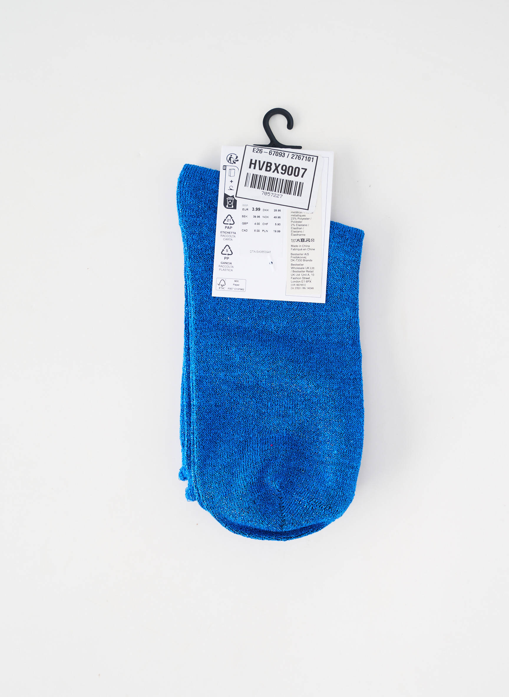 Chaussettes bleu PIECES femme