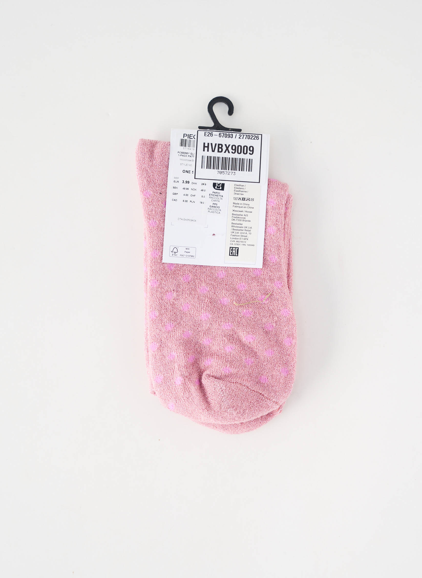Chaussettes rose PIECES femme