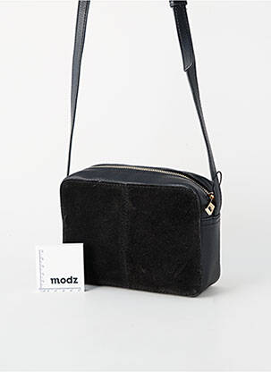 Sac fermeture zippée noir PIECES femme