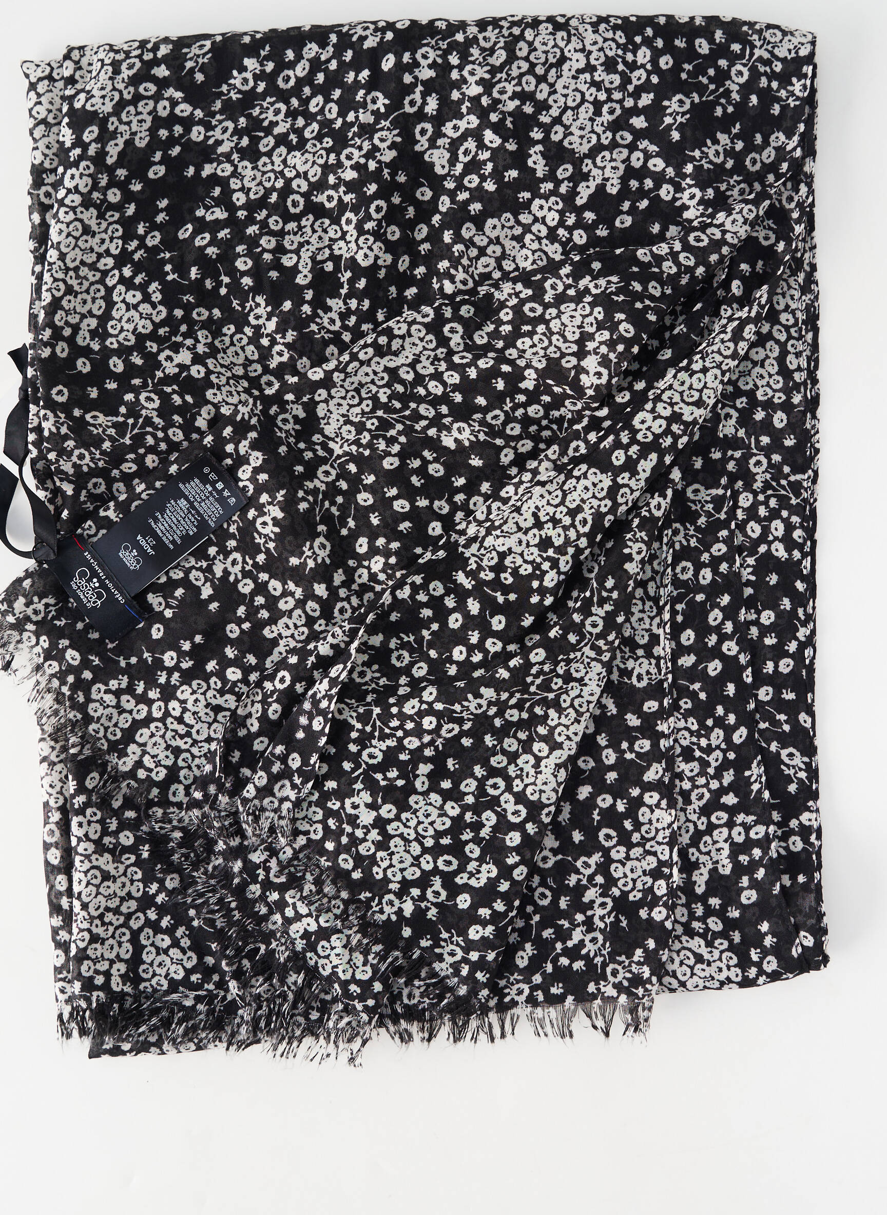 Foulard noir LE TEMPS DES CERISES femme