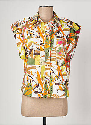 Chemise manches courtes kaki PLEASE femme