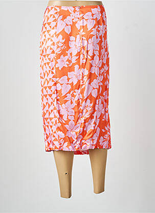 Jupe mi-longue orange LA PETITE FRANCAISE femme