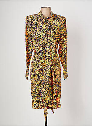 Robe mi-longue orange KARL LAGERFELD femme