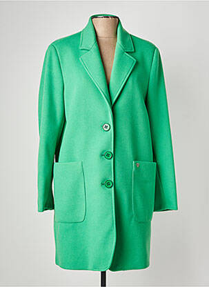 Manteau long vert PLEASE femme