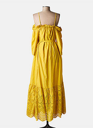 Robe mi-longue jaune MAT FASHION femme