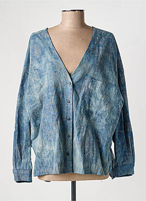 Chemise manches longues bleu MOMONI femme