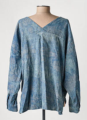Chemise manches longues bleu MOMONI femme