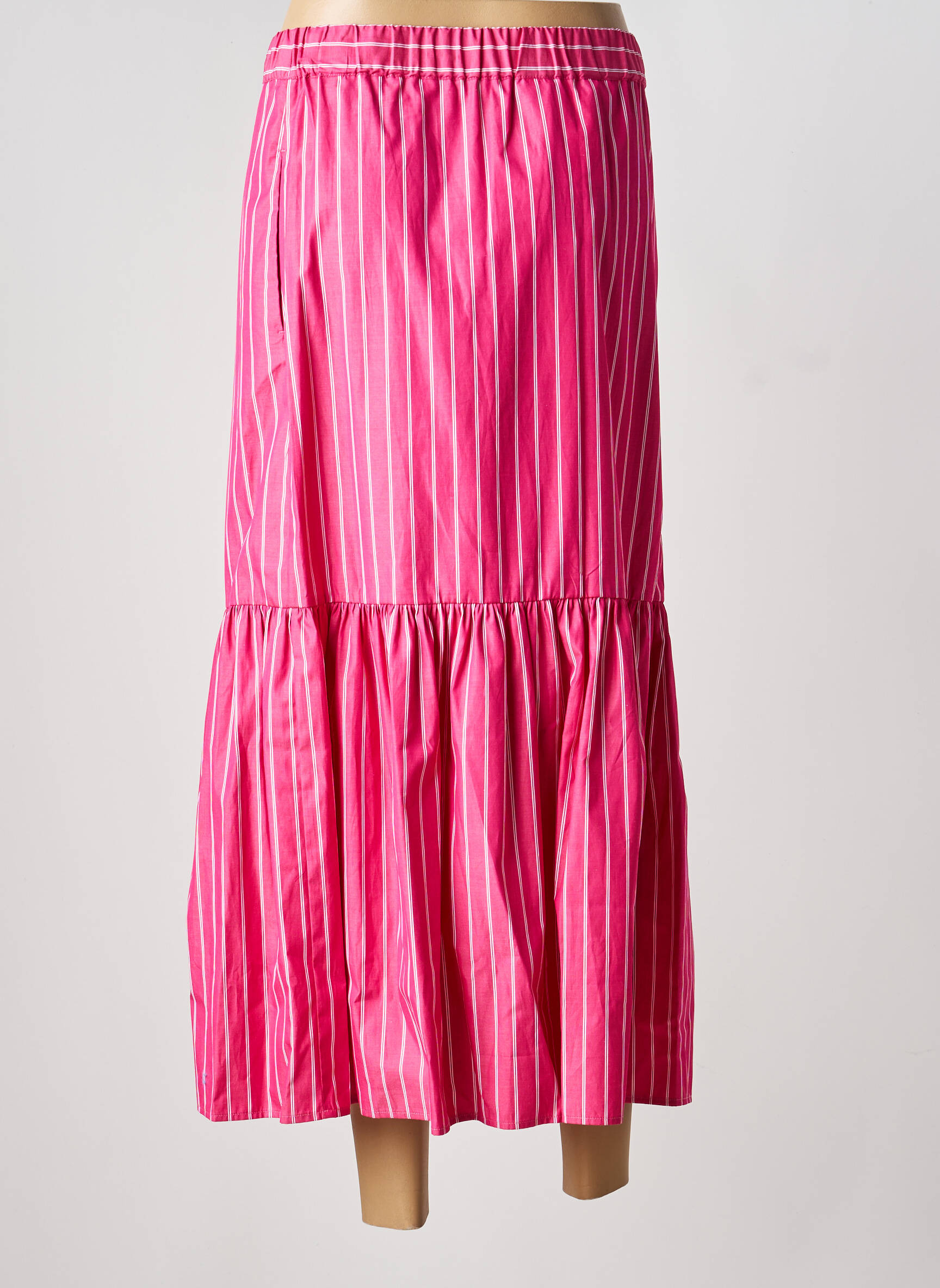 Jupe mi-longue rose MAX MARA femme