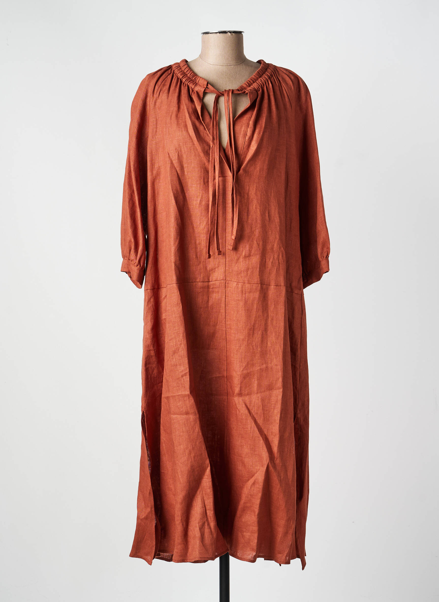 Robe longue marron PERSONA BY MARINA RINALDI femme