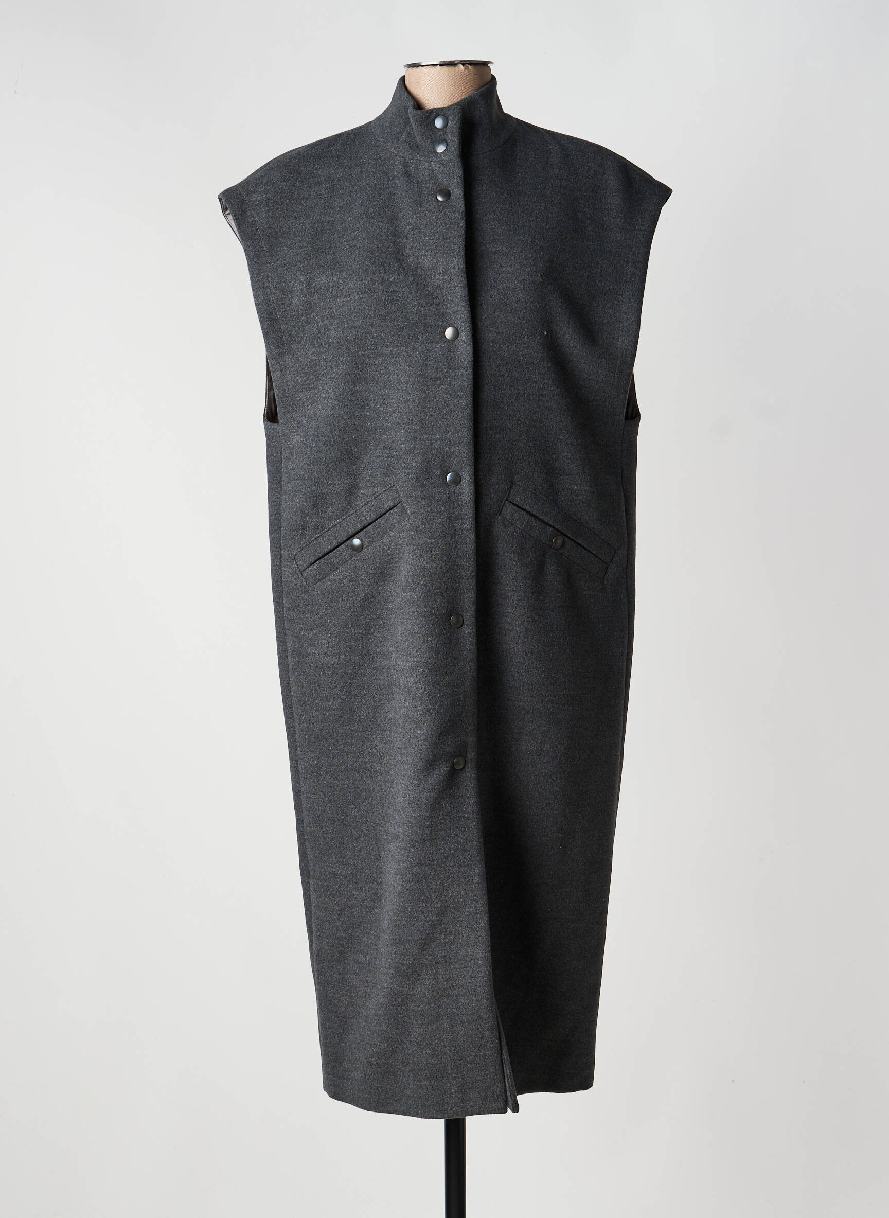 Manteau long gris COLLECTORS CLUB femme