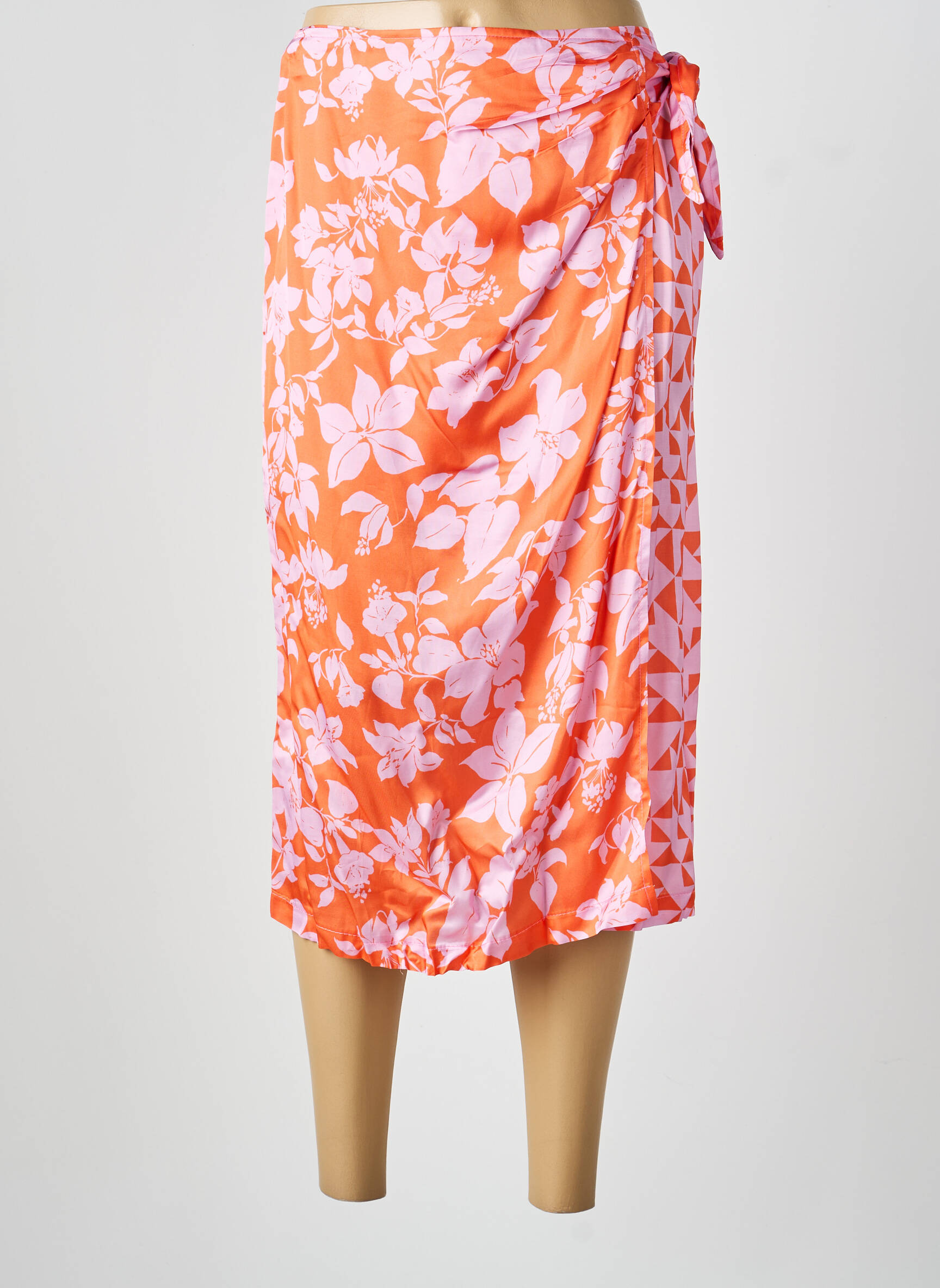 Jupe mi-longue orange LA PETITE FRANCAISE femme