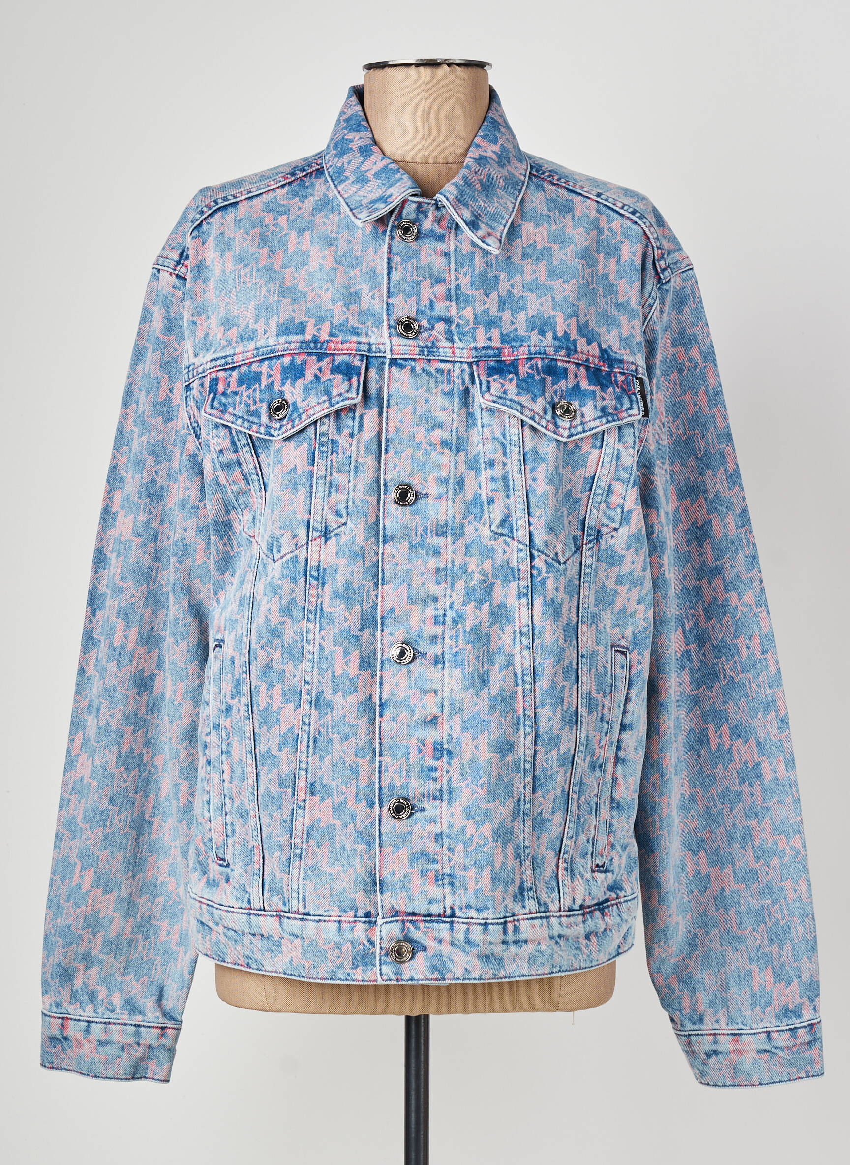 Veste en jean bleu KARL LAGERFELD femme