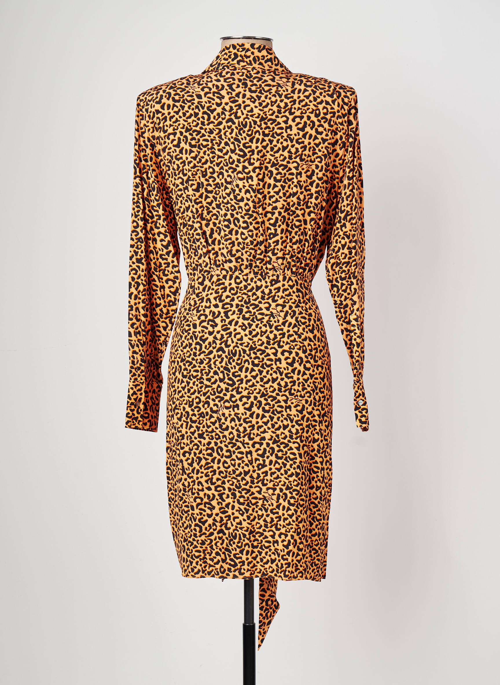 Robe mi-longue orange KARL LAGERFELD femme