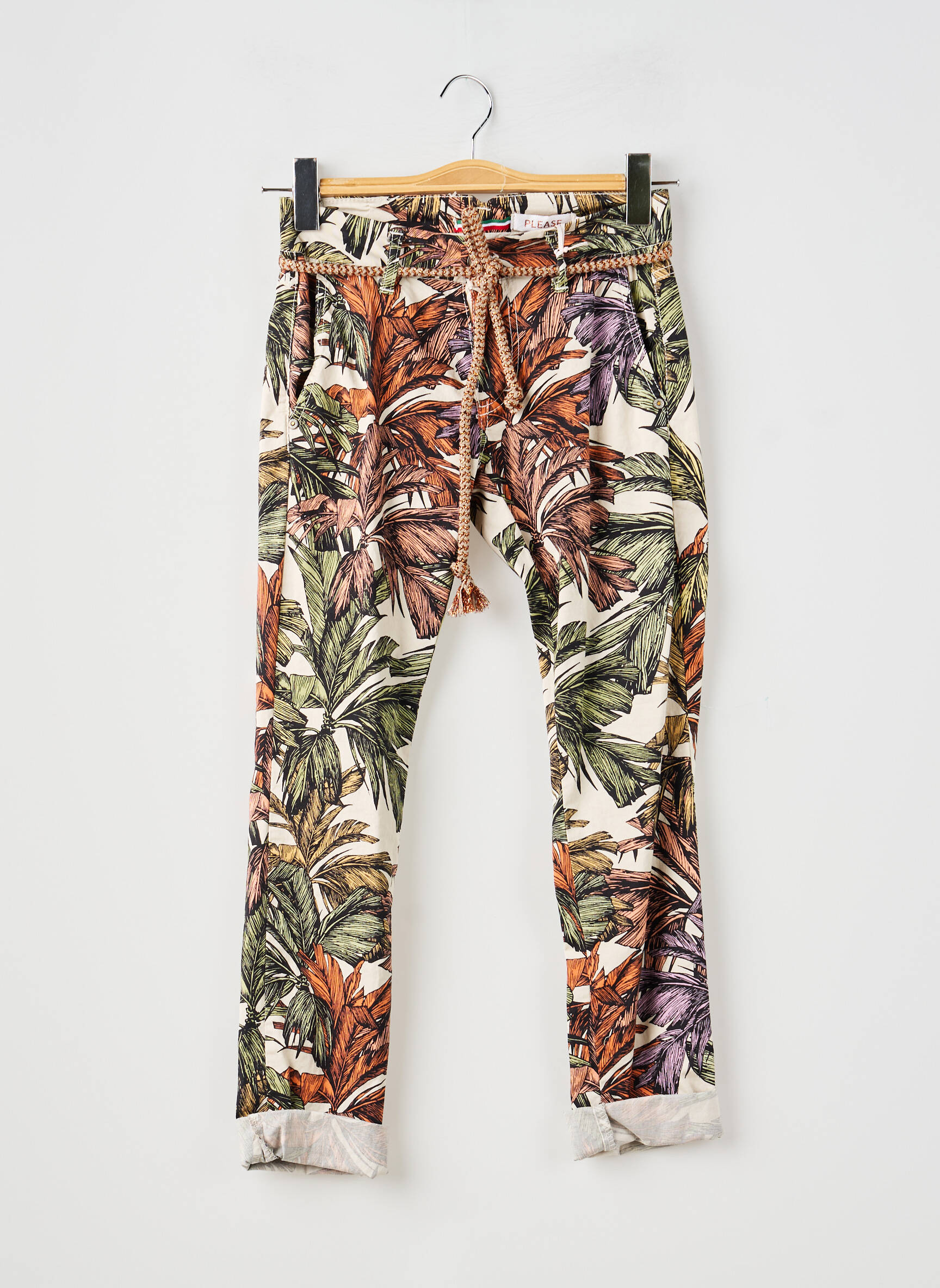 Pantalon slim beige PLEASE femme