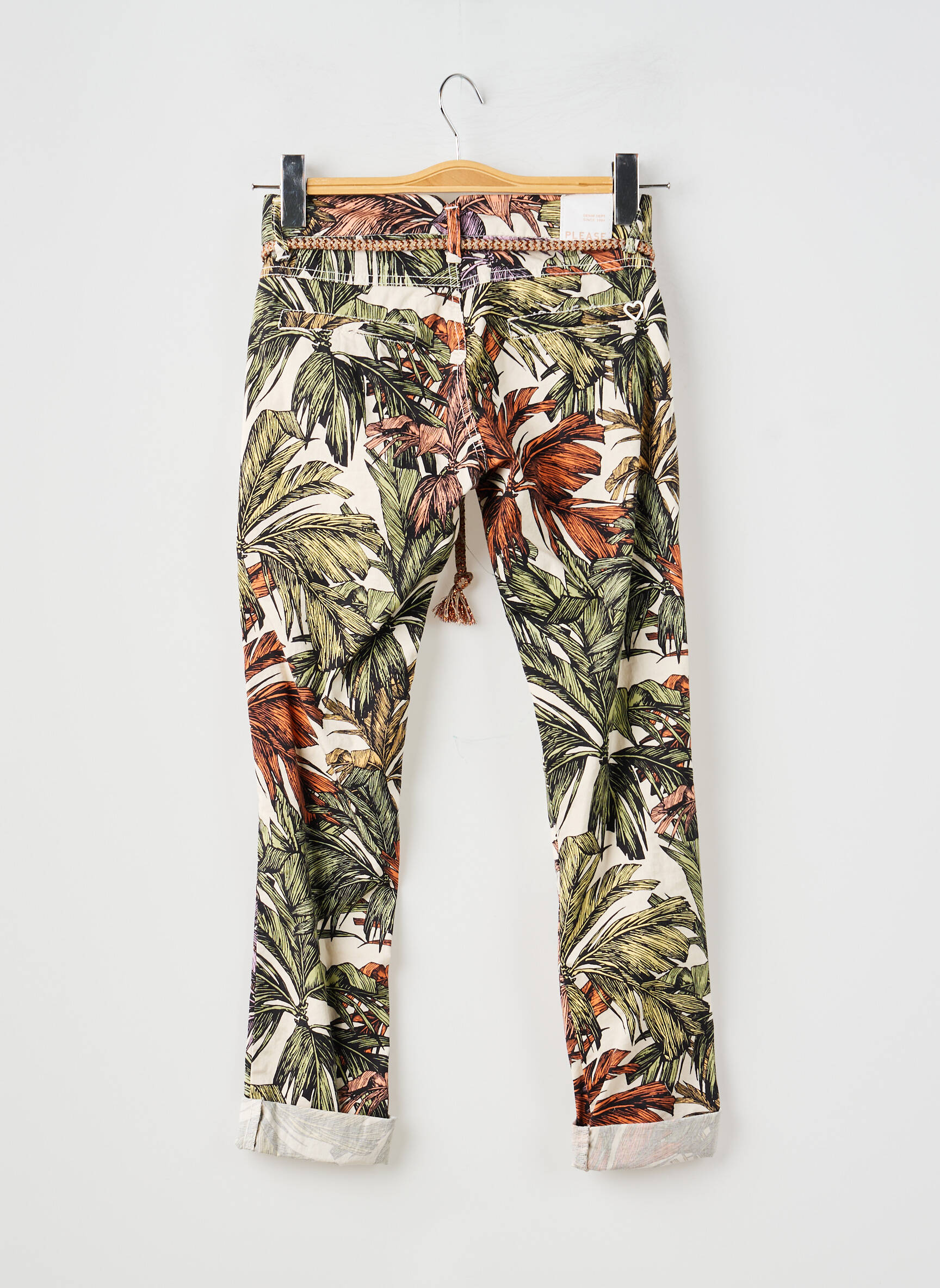Pantalon slim beige PLEASE femme