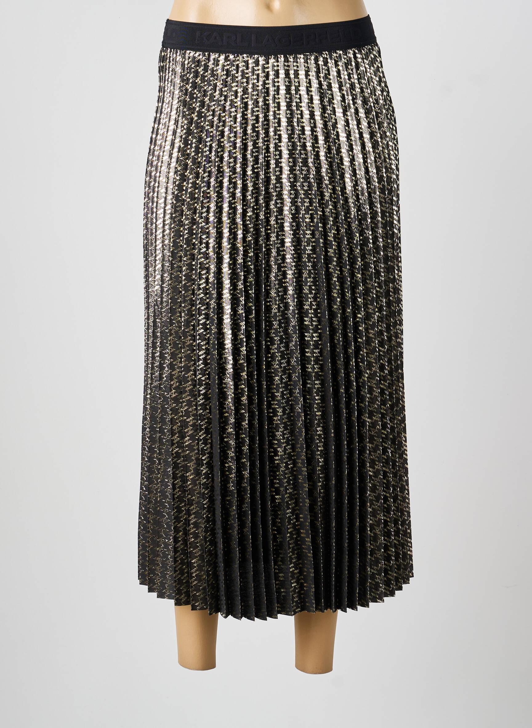 Jupe mi-longue noir KARL LAGERFELD femme