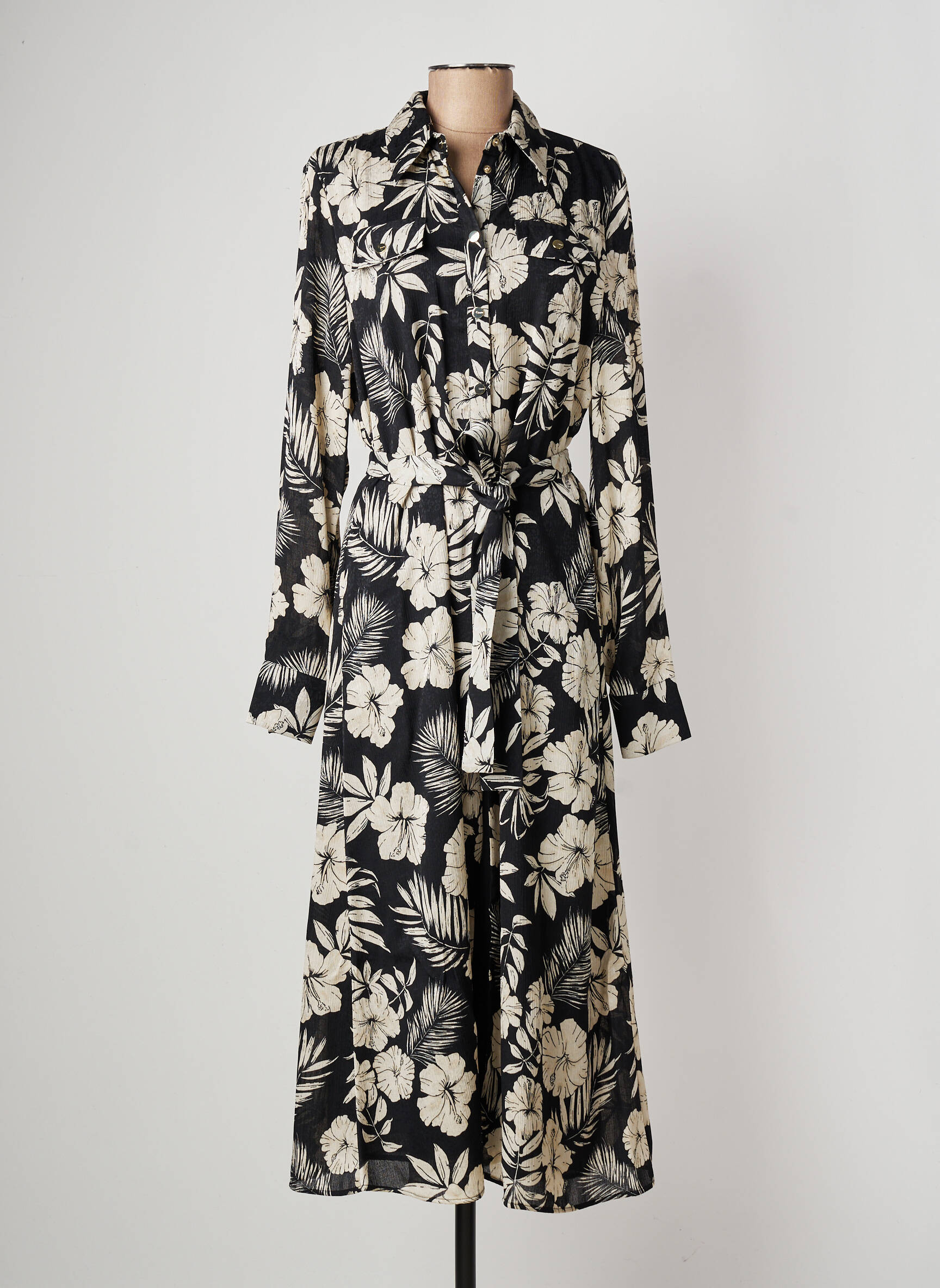 Robe mi-longue noir PINKO femme