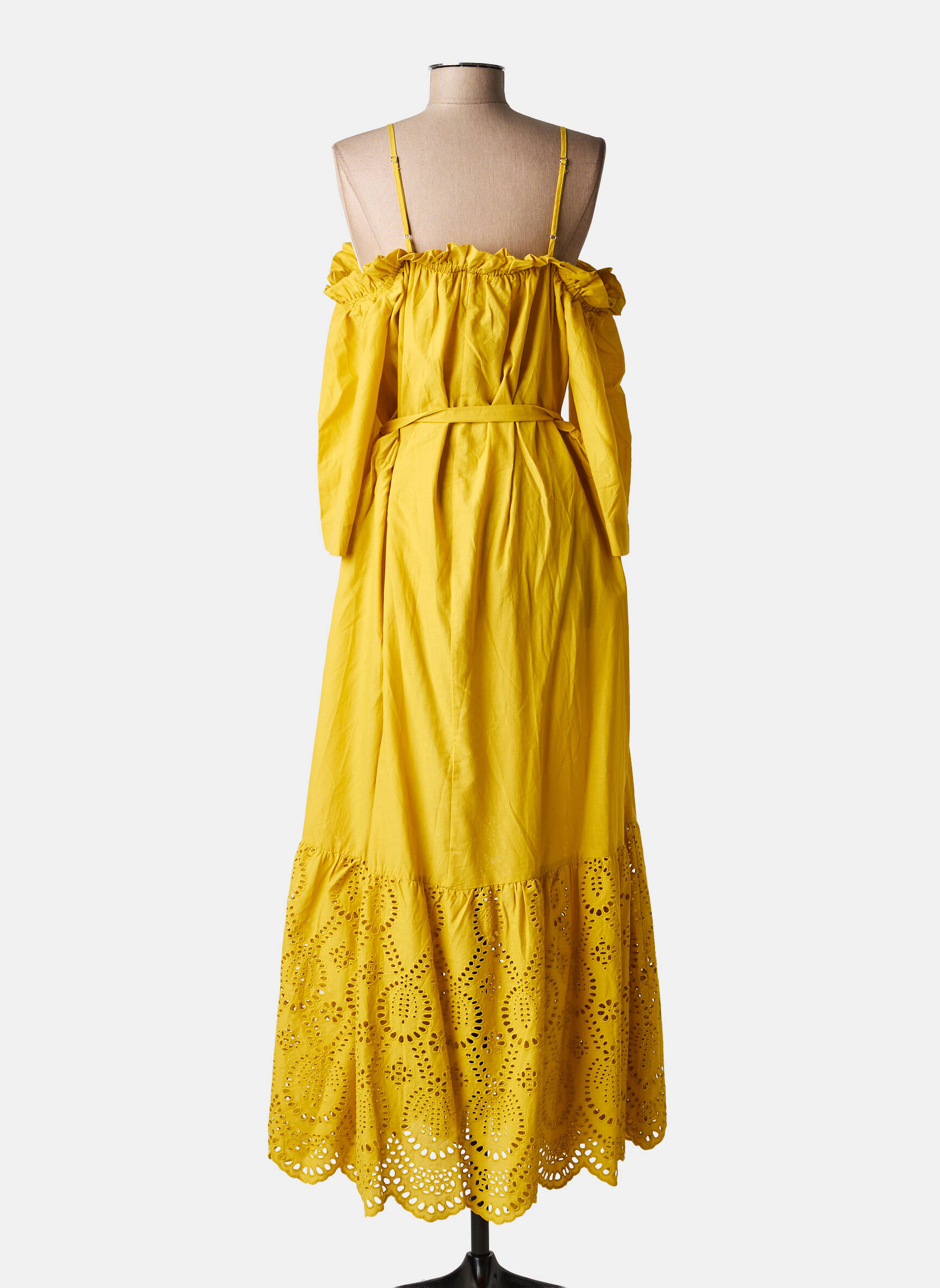 Robe mi-longue jaune MAT FASHION femme