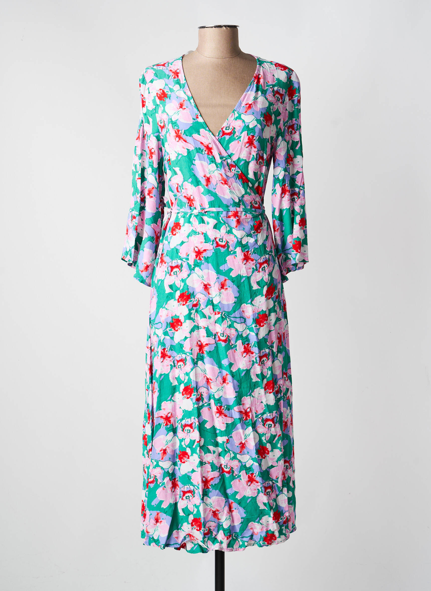 Robe mi-longue vert VILA femme