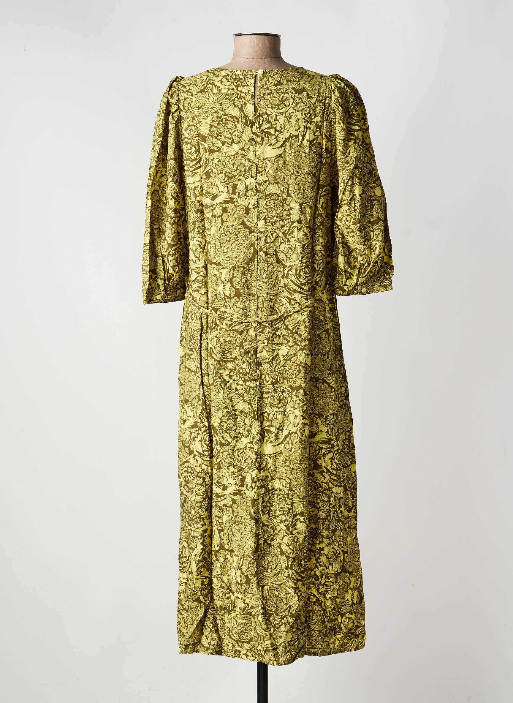 Robe mi-longue jaune MSCH COPENHAGEN femme