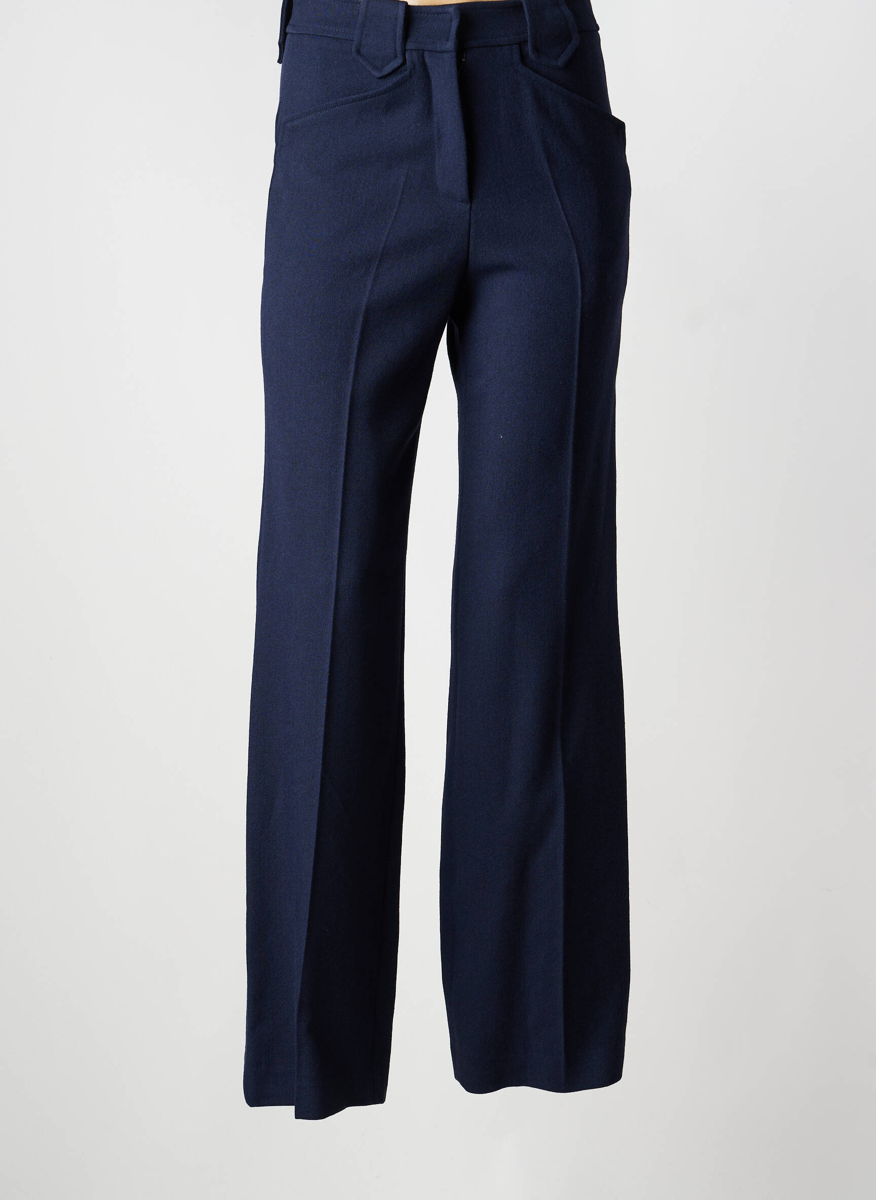 Pantalon droit bleu MARGAUX LONNBERG femme