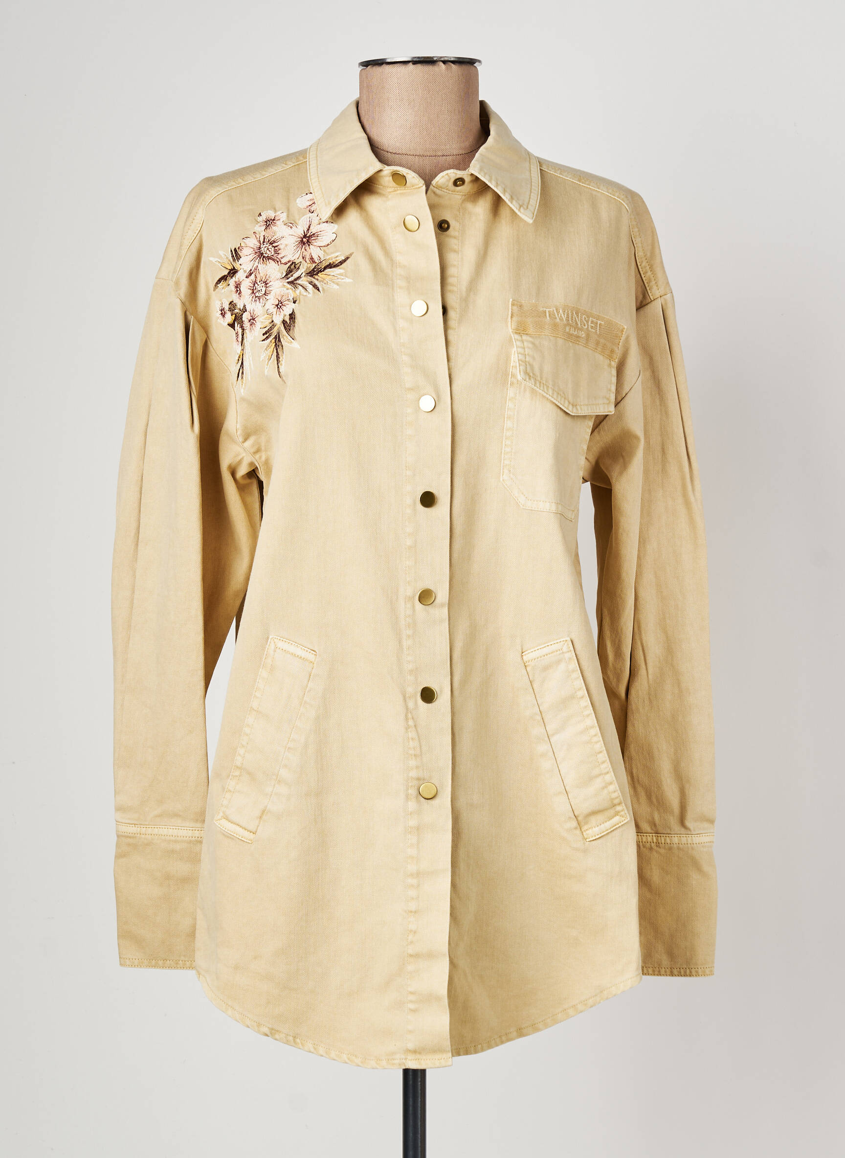 Veste en jean beige TWINSET femme