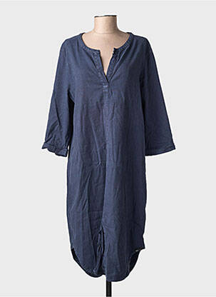 Robe mi-longue bleu PENN & INK N.Y femme