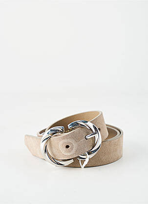 Ceinture fermeture lanière réglable avec boucle et clip beige ONLY femme