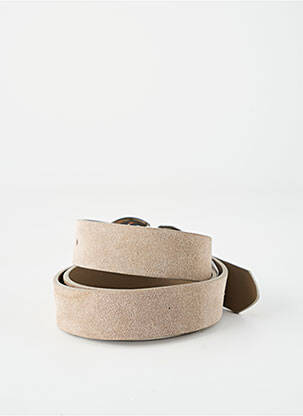 Ceinture fermeture lanière réglable avec boucle et clip beige ONLY femme