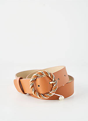 Ceinture fermeture lanière réglable avec boucle et clip marron ONLY femme