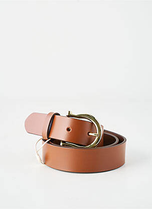 Ceinture fermeture lanière réglable avec boucle et clip marron ONLY femme