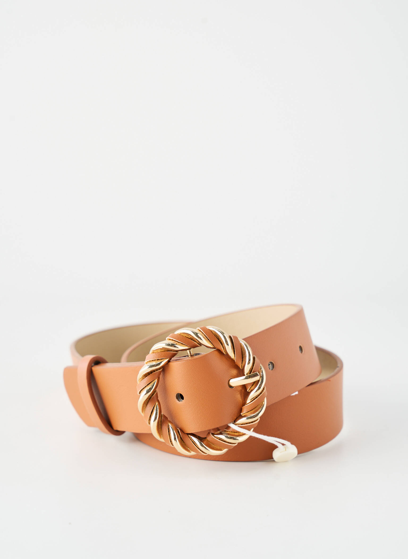 Ceinture fermeture lanière réglable avec boucle et clip marron ONLY femme