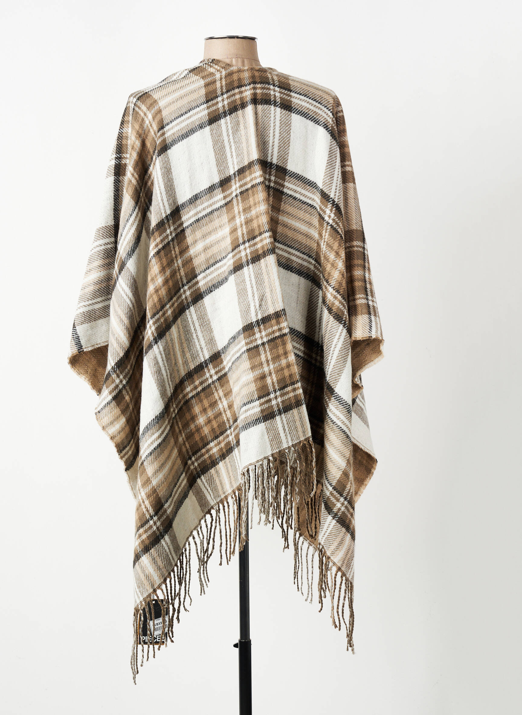 Poncho marron PIECES femme